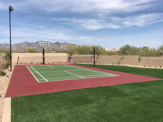 Edmonton Pickleball Court and Basketball Net